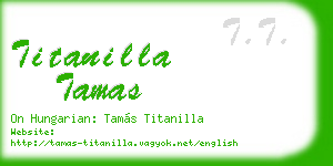 titanilla tamas business card