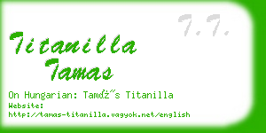 titanilla tamas business card